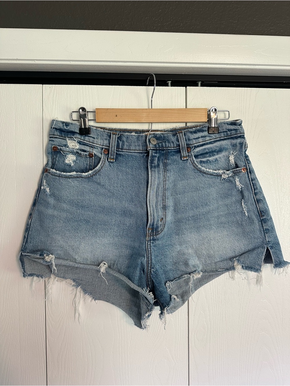 Abercrombie Denim Distressed Shorts Curve Love